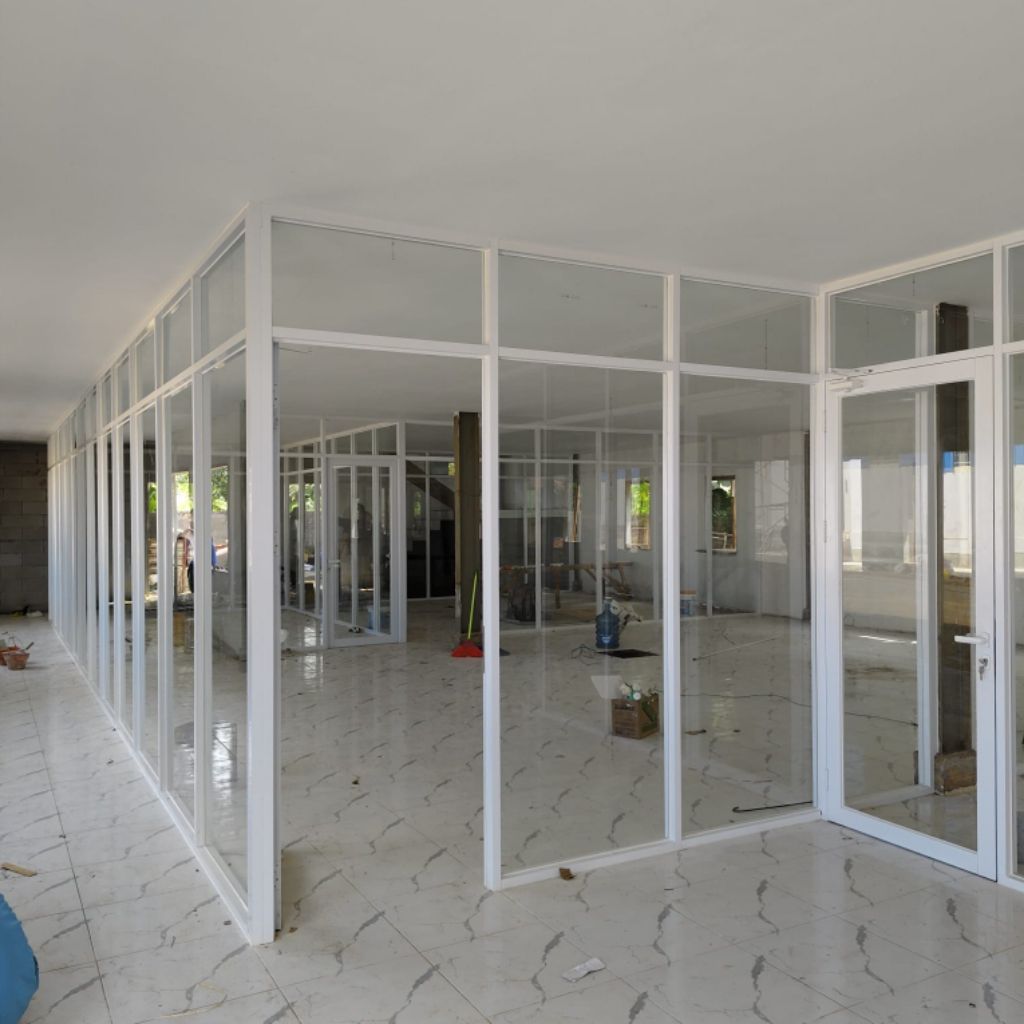 Partisi Kaca Aluminium Kantor & Rumah